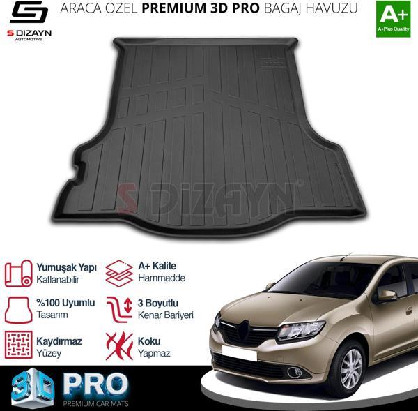 S-Dizayn Renault Symbol 3D Pro Bagaj Havuzu 2013 Üzeri A+ Kalite - Image 1
