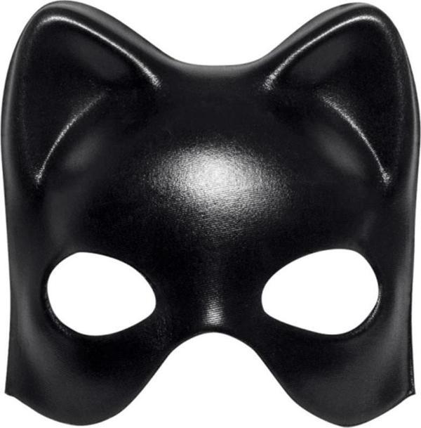 Nessiworld Siyah Deri Görünümlü Kedi Maskesi – Cosplay &amp; Maskeli Balo - Image 1
