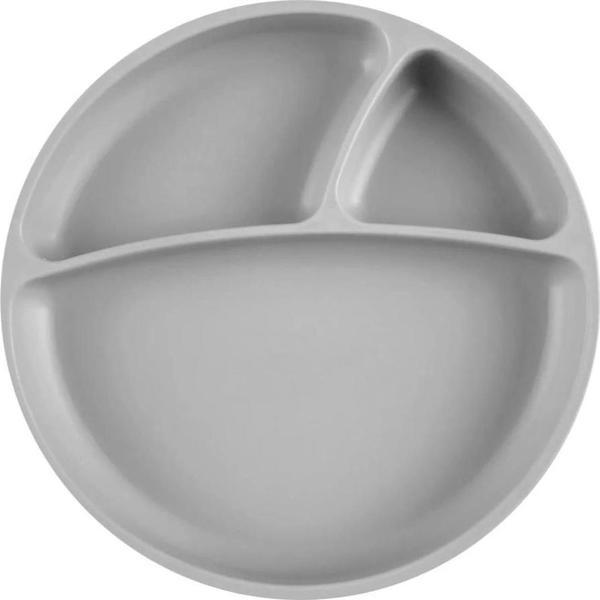Nessiworld  Porsiyon Vakum Tabanlı Silikon Tabak Powder Grey - Image 1