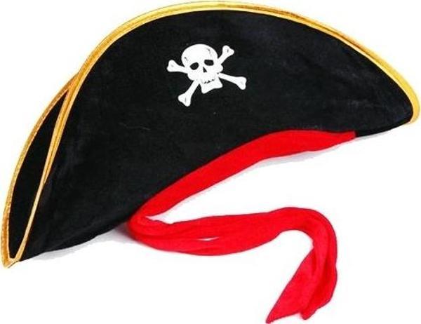 Nessiworld Yetişkin Boy Kadife Jack Sparrow Denizci Kaptan Jack Korsan Şapkası 50X20 CM - Image 1