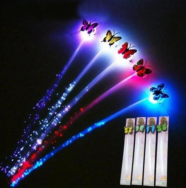 Nessiworld Led Fiber Optik Işıklı Kelebek Saç Klipsi 1 Adet - Image 1