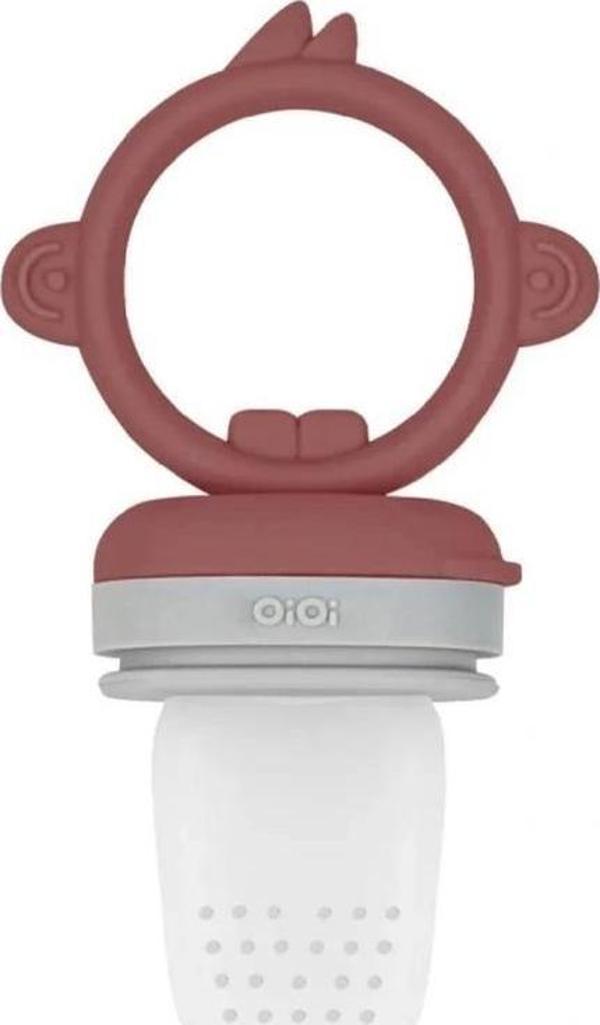 OiOi Silikon Püre Meyve Sebze Emziği Velvet Rose / Powder Grey - Image 1