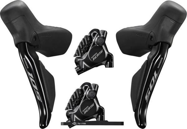 Shimano 105 Di2 ST-R7170 Hidrolik Disk Ön&Arka Vites Fren Seti 2x12V - Image 1