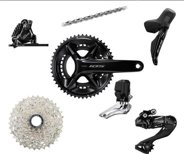 Shimano 105 R7100 Di2 Disk Fren Grupset 12 Vites (50/34T) 172.5mm - Image 1