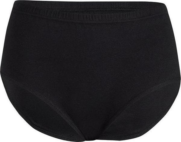 6 Adet Yıldız Bayan Ribana Yüksek Bel Külot Siyah 3581 - Image 1