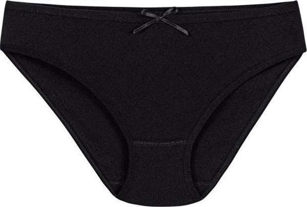 12 Adet Yıldız Bayan Ribana Kalpli Bikini Külot Siyah 3578 - Image 1