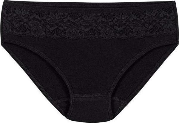 12 Adet Yıldız Bayan Likralı Dantelli Bikini Külot Siyah 3786 - Image 1