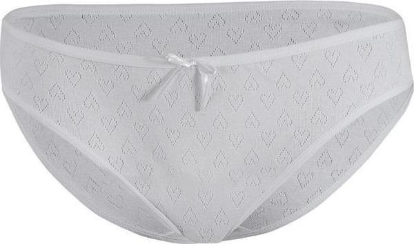 6 Adet Yıldız Bayan Kalpli Ribana Bikini Külot Slip Beyaz 3575 - Image 1