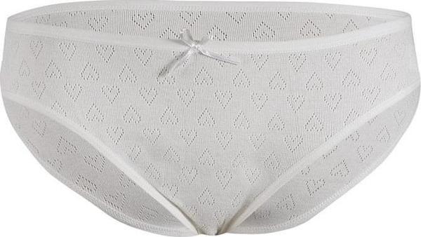 6 Adet Yıldız Bayan Kalpli Ribana Bikini Külot Slip Ekru 3577 - Image 1