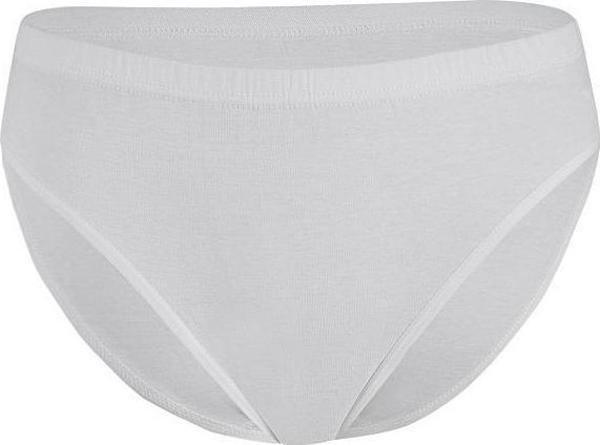 12 Adet Yıldız Bayan Ribana Biyeli Bikini Külot Slip Beyaz 3510 - Image 1