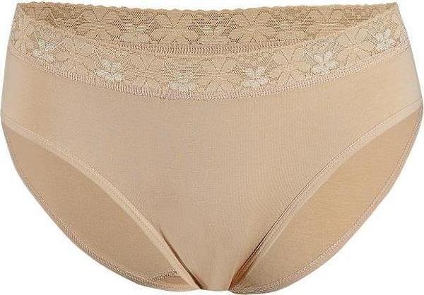12 Adet Yıldız Bayan Likralı Beli Dantelli Bikini Külot Ten 3527 - Image 1