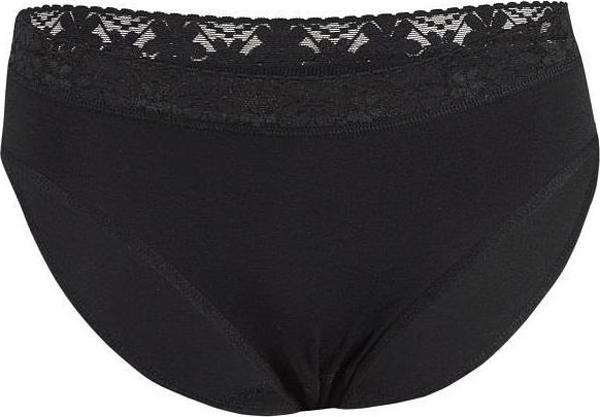 12 Adet Yıldız Bayan Likralı Dantelli Bikini Külot Siyah 3528 - Image 1