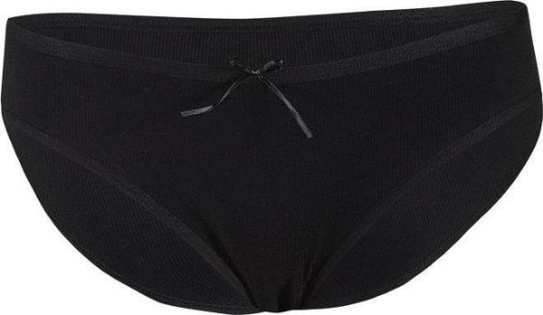 12 Adet Yıldız Bayan Likralı Kaşkorse Bikini Külot Siyah 3552 - Image 1