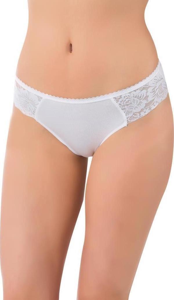 5 Adet Lüx Drm Bayan Bambu Dantelli Bikini Külot Slip 3120 - Image 1