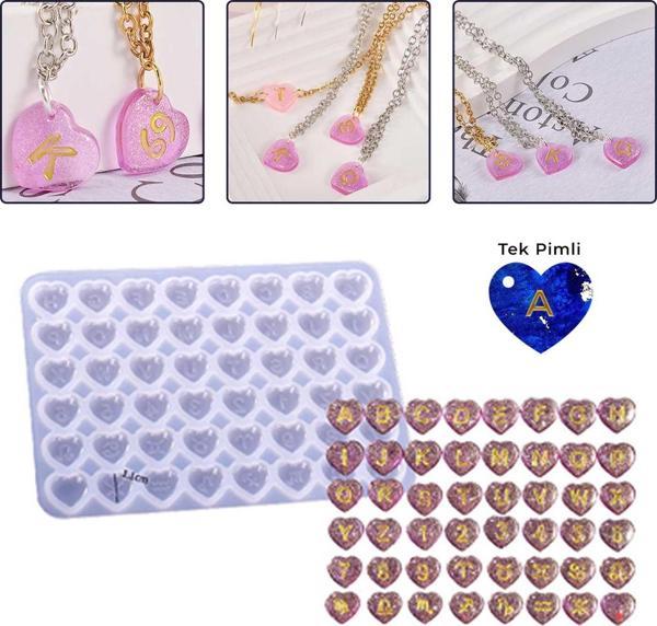 Epoksi Silikon Kalıp Çoklu Kalp Bileklik Kolye Halhal Süsleme Kalıbı Tek Pimli 1.1 CM - Image 1