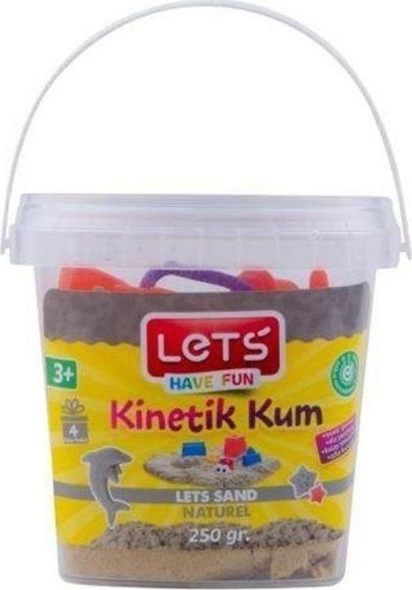 Lets Kinetik Kum 250 gr. Naturel Plastik Kutu - Image 1