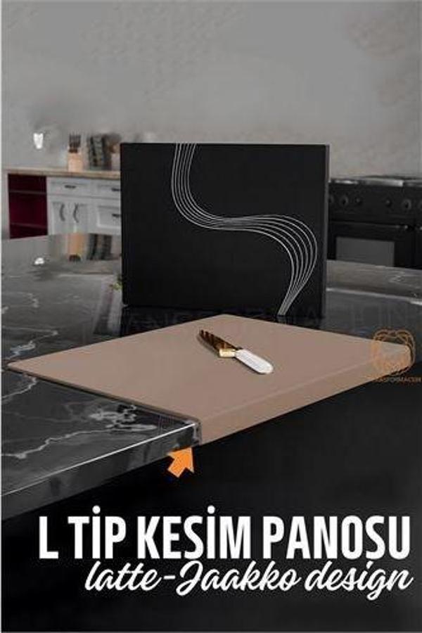 ModaCar Köşeli Kesim Panosu LATTE Kesim Tahtası Jaakko Design - Image 1