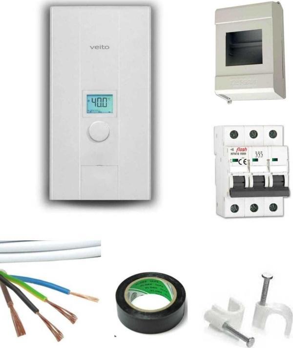 Blue S 380 volt 3 faz dijital Ani Su Isıtıcı 21 kw - Merkezi Sistem 7mt KABLOLU TAM TAKIM SET - Image 1