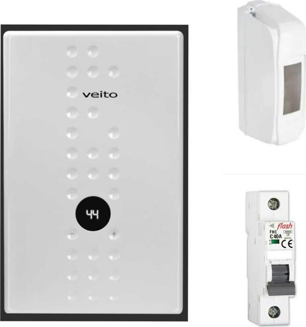 flow e7 7500 w. merkezi sistem güneş su ısıtma sistemıne uyumlu sıgorta ve kutusu dahil şofben - Image 1