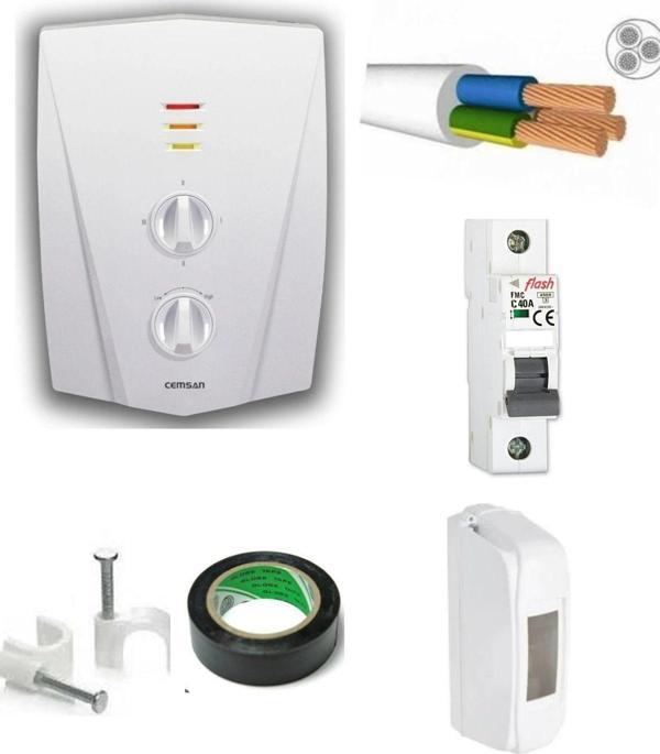 C 3300 Şofben 3mt Kablolu Orjınal Tam Takım Set ( Montaj Hariç ) Paket - Image 1