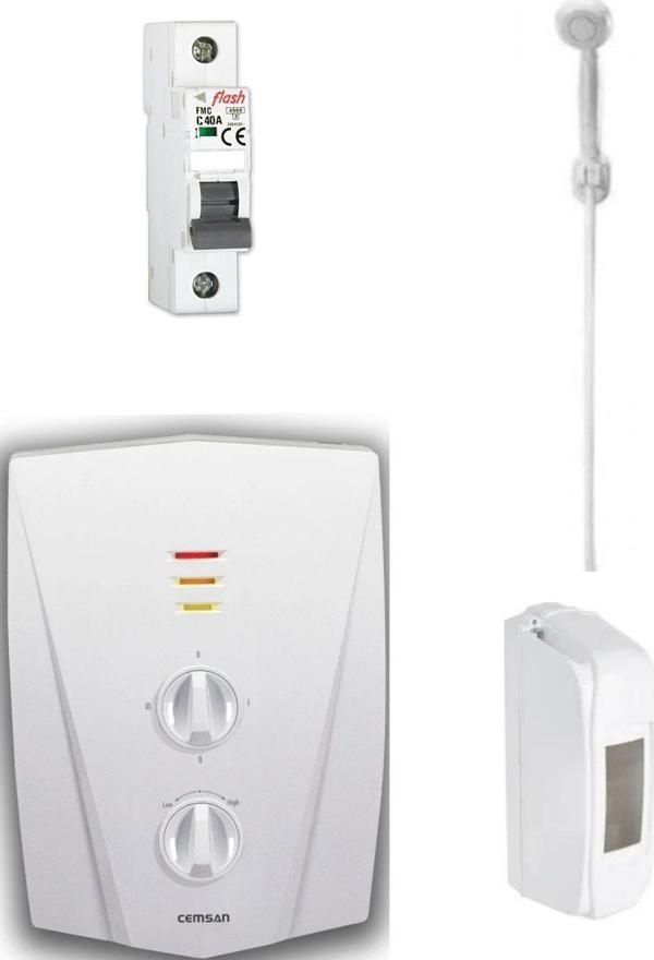 C3300 Banyo Şofbeni Sıgorta Ve Kutusu Dahil  8000 W Montaj Dahil Paket - Image 1