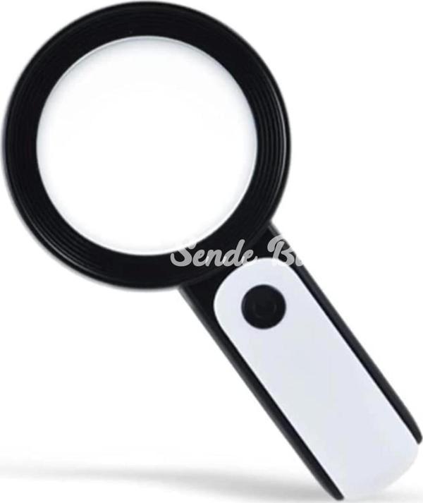 30x 12ışıklı Büyüteç Taşınabilir Çıft Katmanlı Optik Cam Okuma Büyüteç 229018 - Image 1
