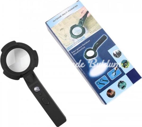 7 Led Aydınlatmafenerpusula4x Büyütme Okuma Büyüteç  Th600557 - Image 1