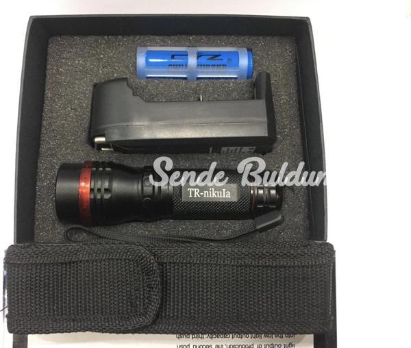 Beyaz Led Işıklı şarjlı Pilşarj Cıhazlı El Fener 620 - Image 1