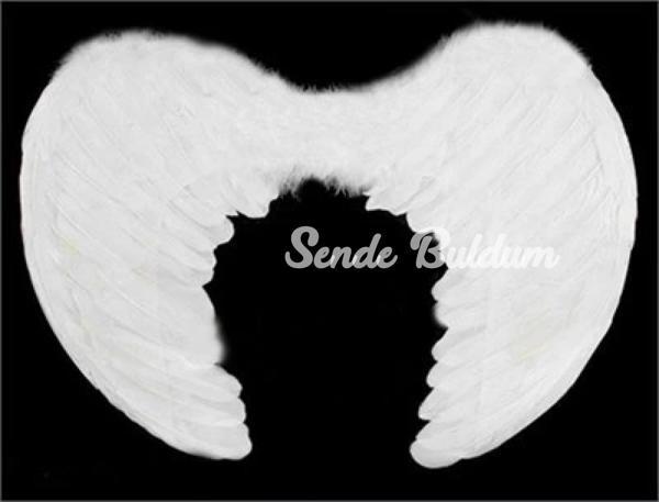 Beyaz Renkli Küçük Boy Bebek Melek Kanadı 25x45 Cm - Image 1