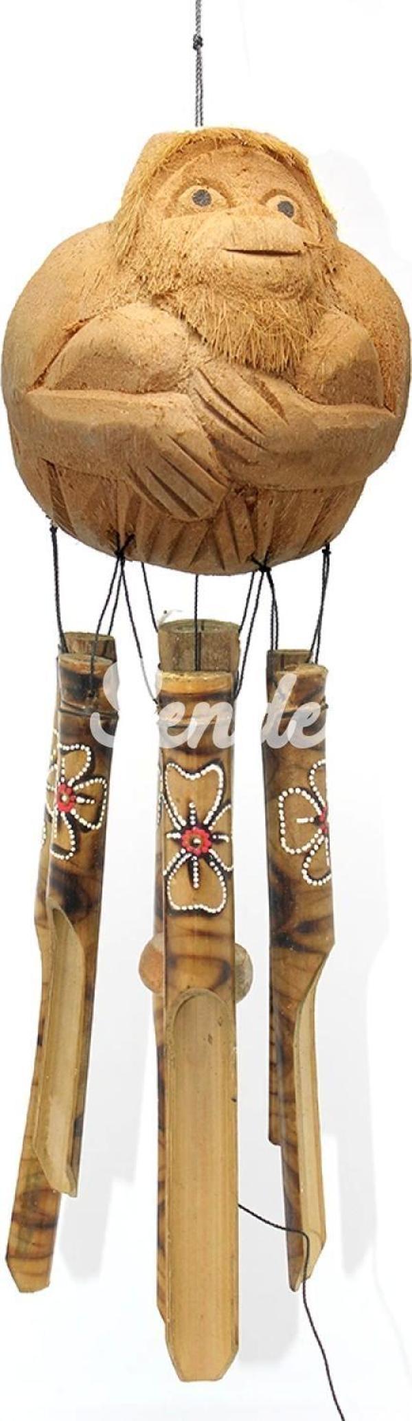Maymunlu Bambu Rüzgar Çanı - Image 1