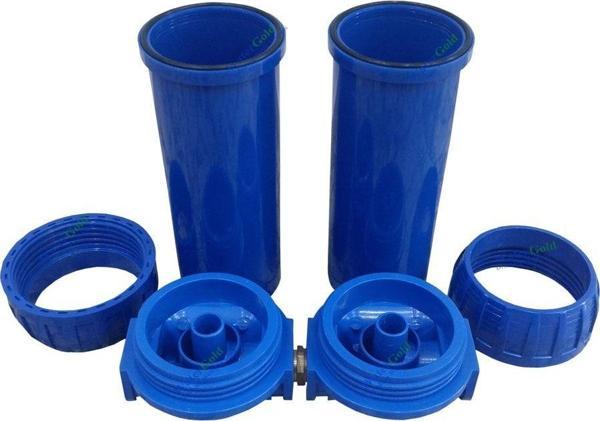 Watergold Daire Sayaç Girişi Su Arıtma Cihazı Filtre Kabı Boş Ikili 3/4 Inç - Image 1
