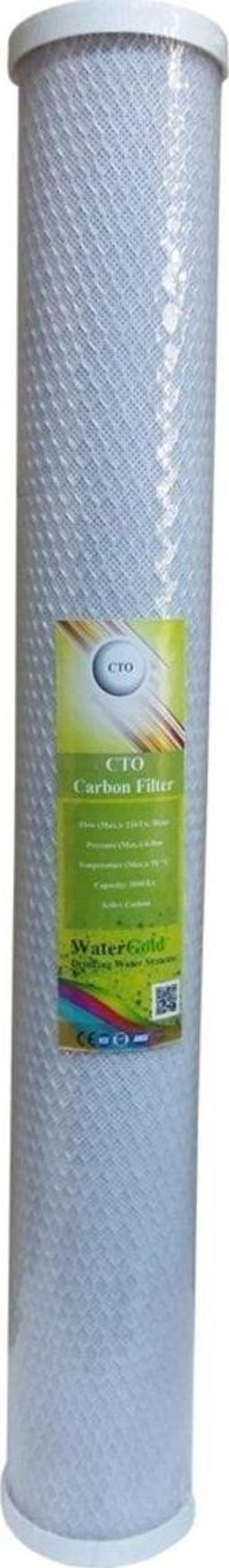 Watergold Su Arıtma Cihazı Blok Aktif Karbon Filtre Kartuşu 20" Inç - Image 1
