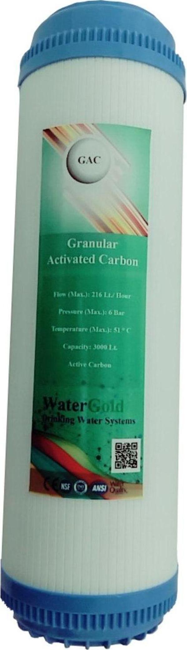 Watergold Su Arıtma Cihazı Granül Aktif Karbon Filtre 10" Inç - Image 1