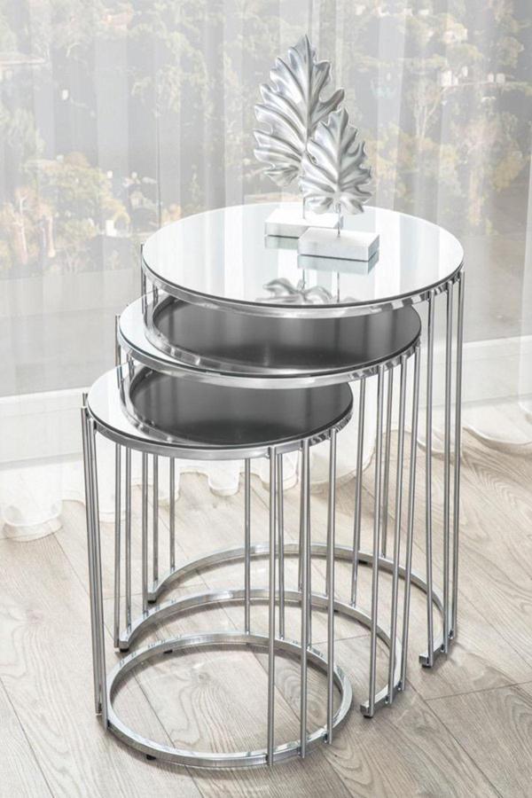 Sawoli Home Venüs Gümüş Metal Ayak Zigon Sehpa - Image 1