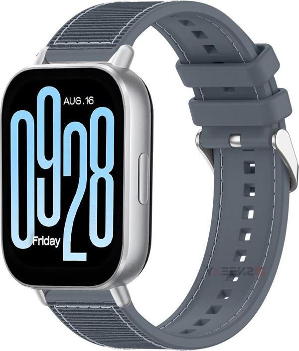 Redmi Watch 5 Active Redmi 5 Lite Uyumlu Kordon Dikiş Desenli Dokuma Silikon Kordon - Image 1
