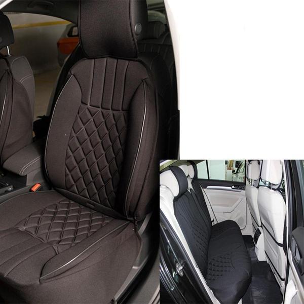 Opel Corsa F Lüx Oto Koltuk Minderi Ön Arka 5'li Set ELEGANCE Serisi SİYAH - Image 1