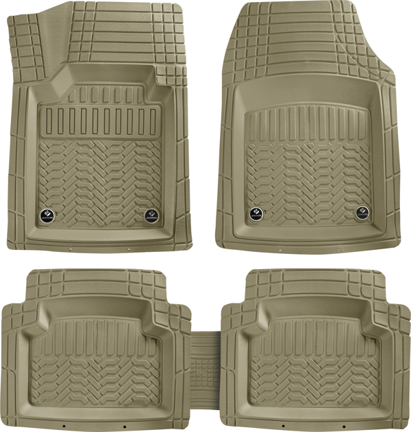 Ford Focus Uyumlu 2 Havuzlu Universal Paspas Krom Bej Renk Parça - Image 1
