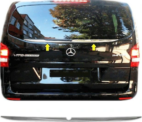 Mercedes Vito Uyumlu Arka Cam Çıtası 2014 Sonrası Paslanmaz Çelik Parça - Image 1