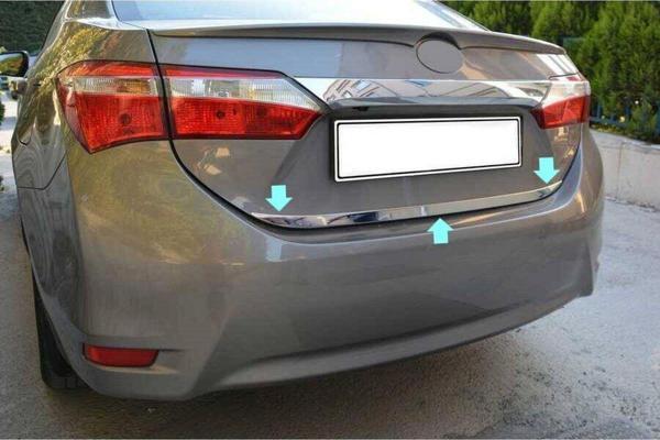 Toyota Corolla Uyumlu Bagaj Alt Çıta -2014 Paslanmaz Çelik Parça - Image 1