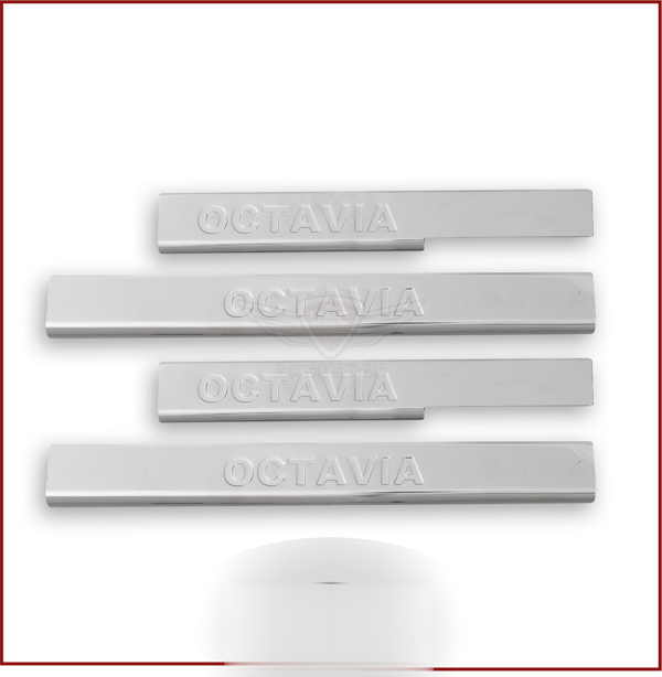 Skoda Octavia Uyumlu A7 Kapı Eşiği -2013 Paslanmaz Çelik Parça - Image 1