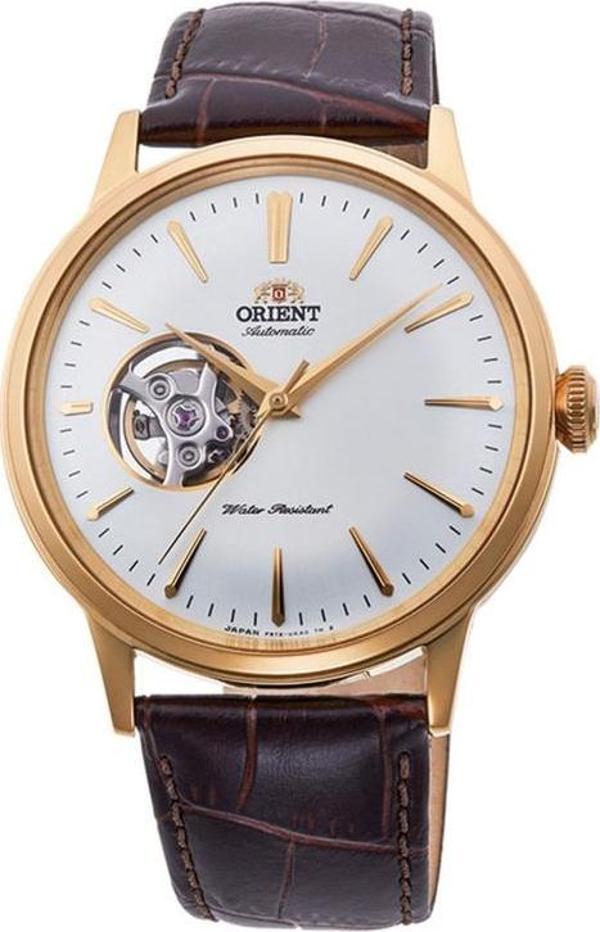 Orinet Bambino RA-AG0003S30B Kurmalı Otomatik Deri Kahverengi Open Heart Beyaz Kadran 41 mm Erkek Kol Saati - Image 1