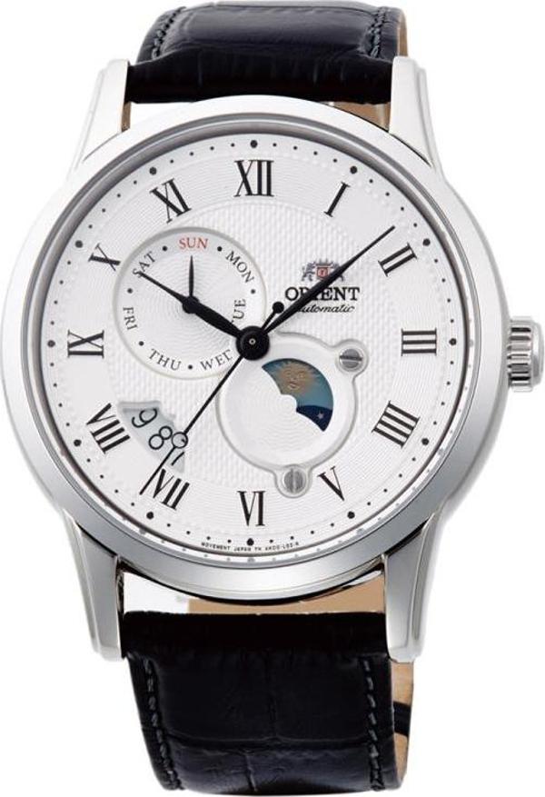 Orient RA-AK0008S30B Kurmalı Otomatik Deri Siyah Sun&Moon 43 mm Erkek Kol Saati - Image 1