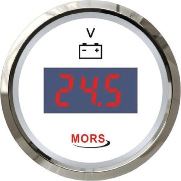 Mors Dijital Voltmetre 12-24 Volt Beyaz - Image 1