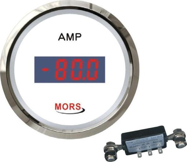 Mors Dijital Ampermetre 12-24 Volt Beyaz ( Şönt Dahildir ) - Image 1
