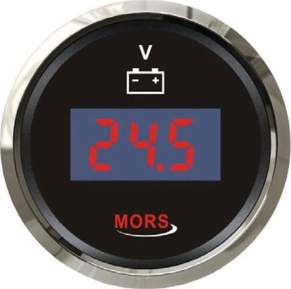 Mors Dijital Voltmetre 12-24 Volt Siyah - Image 1