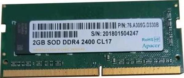 Apacer 2GB 2400MHz SODIMM DDR4  76.A305G.D330B ram - Image 1