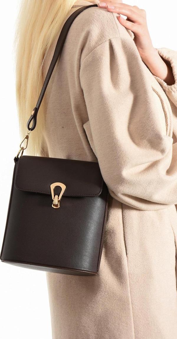 Mine Bag Suni Deri Kadın Çapraz Çanta Pretty Acı Kahve - Image 1