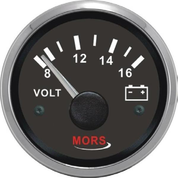 Mors Voltmetre 24 Volt Siyah - Image 1