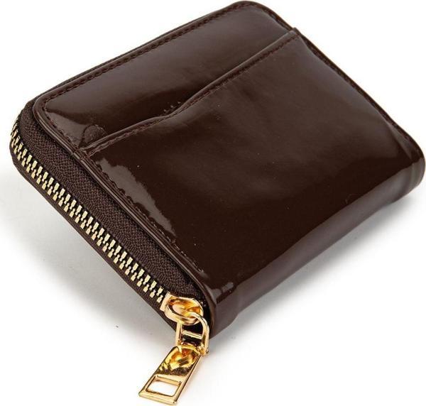 Mine Bag Rugan Ön Cepli ZC133  Kadın Mini Cüzdan Kahverengi - Image 1