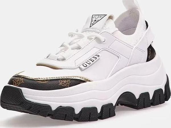Guess Kadın Beyaz Braydin Logolu  Sneaker - Image 1